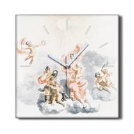 Zegary - Zegar canvas ścienny 30x30 Anioły vintage chmury, Coloray - miniaturka - grafika 1