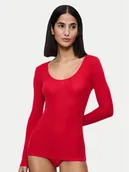 Piżamy damskie - Triumph Koszulka piżamowa Bauty Layers 10225060 Czerwony Slim Fit - miniaturka - grafika 1