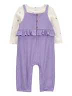 Pajacyki dla niemowląt - carter's 2-częściowy zestaw w kolorze fioletowo-białym - miniaturka - grafika 1