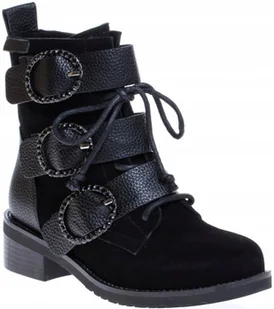 Big Star Ee274550 Buty Trapery Botki Glany Skóra - Botki damskie - miniaturka - grafika 1