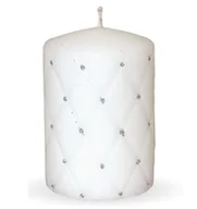 Świece - Abi Decoration Świeca Florencja biała mat walec 9 cm 101528 AP - miniaturka - grafika 1