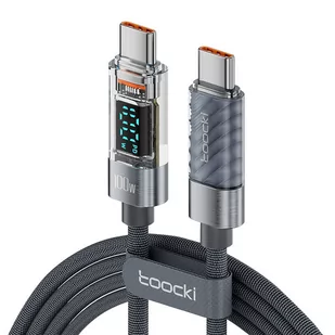 Kabel USB-C do USB-C Toocki, 1m, 100W (szary) - Kable - miniaturka - grafika 1