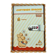 Szkolne artykuły papiernicze - Pamiętnik Notes Skórzany Na Szyfr Format A4 112Kart. Kapibara - miniaturka - grafika 1