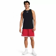Spodnie sportowe męskie - Męskie spodenki do koszykówki Under Armour UA Perimeter Short - czerwone - UNDER ARMOUR - miniaturka - grafika 1
