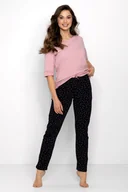 Piżamy damskie - Piżama Forget Me Not Black (Rozmiar XL) - miniaturka - grafika 1