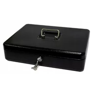 Kłódki - Bardzo Duża Kasetka Na Pieniądze Bilon Klucze 370X280X90 Czarna Verotech - miniaturka - grafika 1