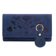 Portfele - Zestaw prezentowy zup-99-db portfel damski skórzany t-01-db i brelok vintage - miniaturka - grafika 1