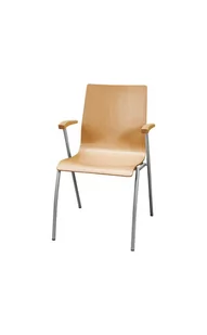 Krzesło IRYS B WOOD z podłokietnikami - Krzesła - miniaturka - grafika 1