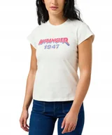 Koszulki i topy damskie - T-shirt Wrangler SHRUNKEN BAND TEE 112355334 Worn White M - miniaturka - grafika 1