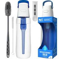 Butelki filtrujące - Butelka Dafi Solid 0,7 niebieska + szczoteczka silikonowa czyścik do rurek - miniaturka - grafika 1