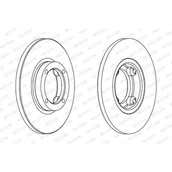 Tarcze hamulcowe - FERODO (FEDERAL-MOGUL)) (FEDERAL-MOGUL)) DDF1076C DDF1076C - miniaturka - grafika 1