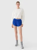 Spodenki damskie - 4F Spodenki dresowe damskie - niebieskie XXL - miniaturka - grafika 1