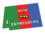 Kartki okolicznościowe i zaproszenia - Zaproszenia urodzinowe Ninja - 6 szt. - miniaturka - grafika 1