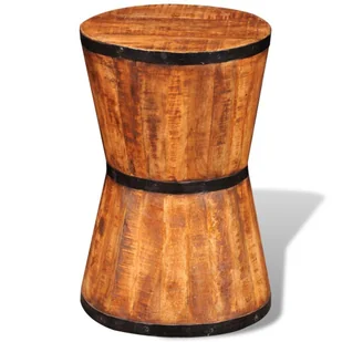 vidaXL Taboret klepsydra, surowe drewno mango - Taborety i hokery - miniaturka - grafika 1
