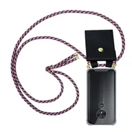 Etui i futerały do telefonów - Łańcuszek Pokrowiec Do Motorola MOTO G7 POWER w Czerwono Biały Etui Obudowa Case Cover Ochronny Cadorabo - miniaturka - grafika 1