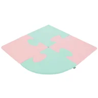 Maty edukacyjne - KiddyMoon Piankowe Puzzle do zabawy Trójkąt różowy-miętowy 4 Zabawka mata - miniaturka - grafika 1