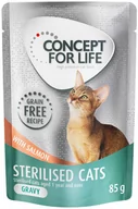 Mokra karma dla kotów - Concept for Life Sterilised Cats w sosie, łosoś - bez zbóż - 12 x 85 g - miniaturka - grafika 1