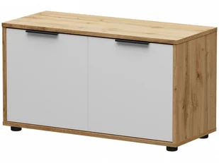 nabbi Szafka na buty (szafka na buty) Neston SU-2D - biały / dąb wotan - Szafki na buty - miniaturka - grafika 1