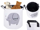 Pojemniki na zabawki - Kosz pojemnik organizer na zabawki 35x35cm słoń KX6193_2 - miniaturka - grafika 1