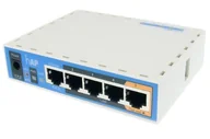 Routery - mikrotik RB951Ui-2nD hapi (650mhz cpu) 64mb ram, 5x lan, 2.4ghz 802.11b/g/n, routeros l4 - miniaturka - grafika 1