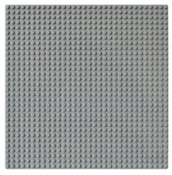 Klocki - Płyta Konstrukcyjna Bazowa Do Klocków Podstawka Do Budowania Szara - miniaturka - grafika 1