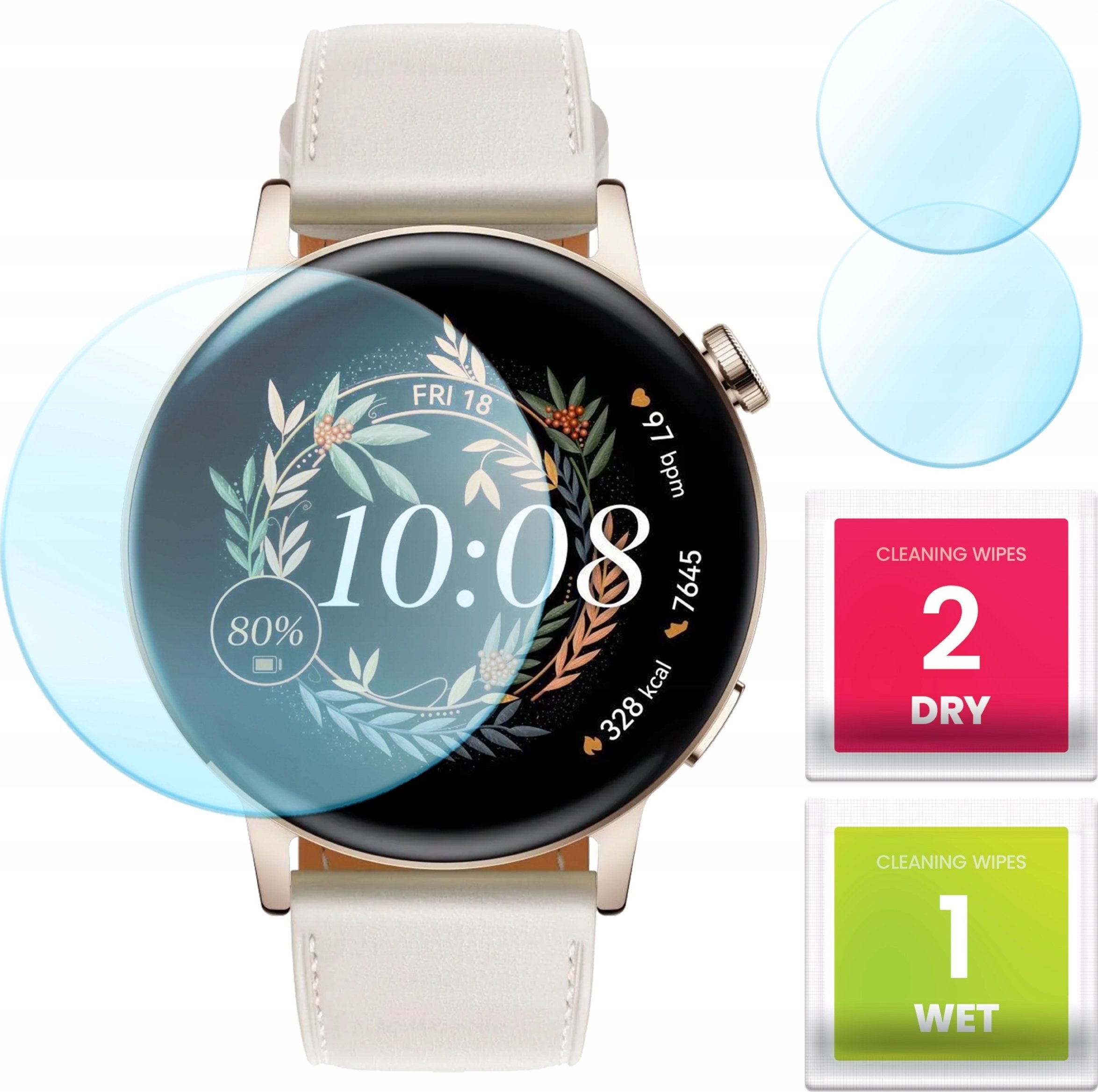 Hello Case 2-PAK Szkło Hybrydowe do Huawei Watch GT 3 42 mm Szkiełko, Ochronne