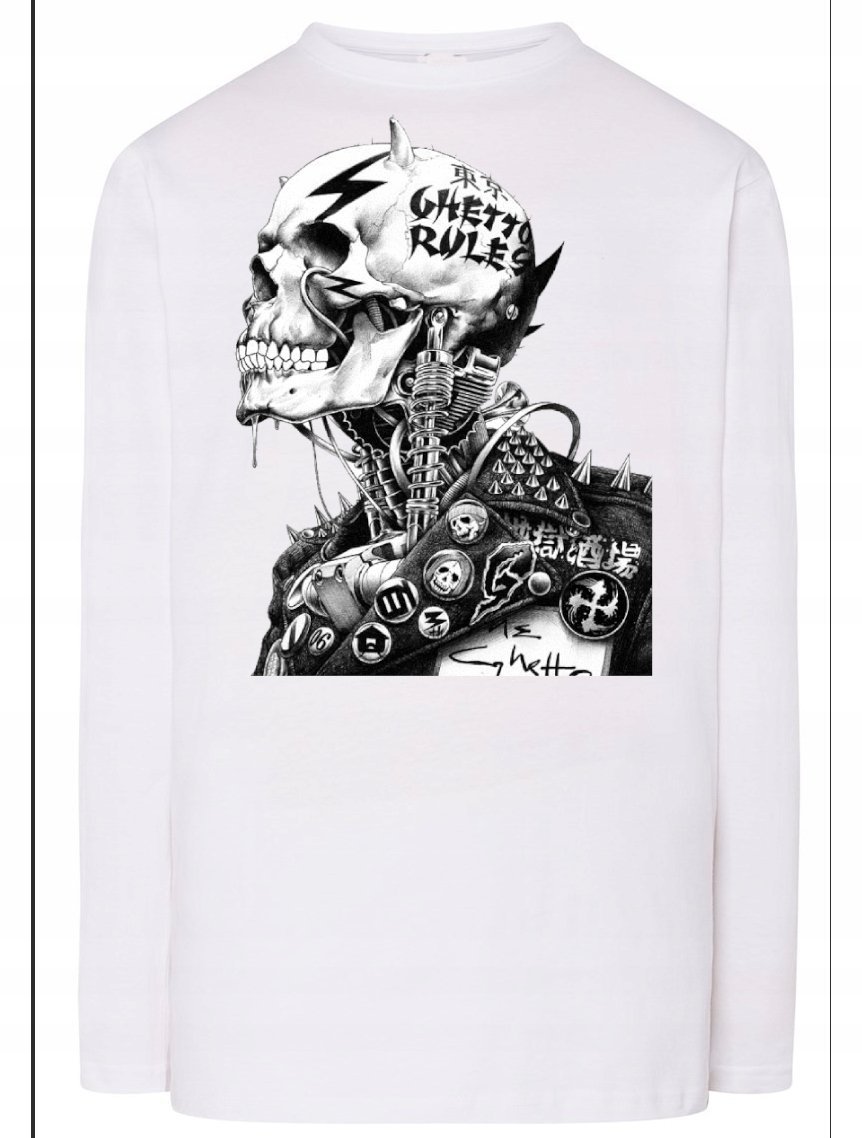 Longsleeve męski czaszka Punk R.3XL