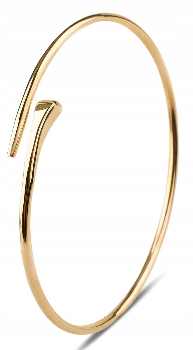 ELEGANCKA DAMSKA SZTYWNA ZŁOTA BRANSOLETKA GLAMOUR 14KT 585