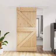 Drzwi wewnętrzne - Drzwi przesuwne z osprzętem, 95x210 cm, lite drewno sosnowe Lumarko! - miniaturka - grafika 1