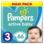 Pieluchy - Pampers Active Baby Dry Maxi Pack S3 66szt - miniaturka - grafika 1