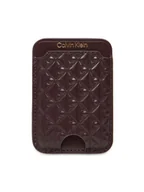 Etui na dokumenty i karty - Calvin Klein Etui na karty kredytowe Aop Leather Magnetic Card Case LV04F1100G Bordowy - miniaturka - grafika 1