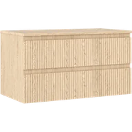 Szafki łazienkowe - Mexen Rivel szafka łazienkowa podumywalkowa 90 cm z blatem, 2 szuflady, ryflowana , dąb - 91A20-09047-2-BFFC81 - miniaturka - grafika 1