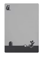 Koce i narzuty dla dzieci - Kocyk 75x100 Miky grafitowy + jasnoszary z myszką BabyMatex - miniaturka - grafika 1