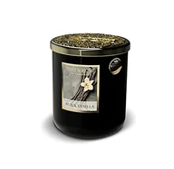 Świece - HEART & HOME świeca zapachowa z naturalnego wosku sojowego do domu, duża czarna wanilia, czas palenia 75 godzin, prezent, dekoracja i zapach do domu, szklany słoik - miniaturka - grafika 1