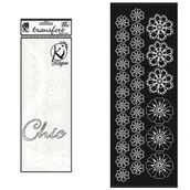 Pasmanteria - Naprasowanka welwetowa Złamana Biel Kwiatki, arkusz - miniaturka - grafika 1