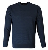 Swetry męskie - Elegancki SWETER Męski Klasyczny GRANATOWY XXL Pako Jeans - miniaturka - grafika 1