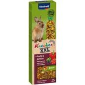 Karma dla gryzoni - Vitakraft Kräcker XXL dla królików miniaturowych z owocami i warzywami 4 x 2 szt. - miniaturka - grafika 1