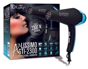 ITALIAN DESIGN Airlissimo niebieska 2300 W, 2 poziomy temperatury z 2 prędkościami - Suszarki do włosów - miniaturka - grafika 1