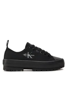 Calvin Klein Jeans Trampki Lugged Hybrid Laceup Ml Mtr YW0YW01505 Czarny - Trampki damskie - miniaturka - grafika 1