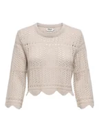 Swetry damskie - ONLY Sweter w kolorze kremowym - miniaturka - grafika 1