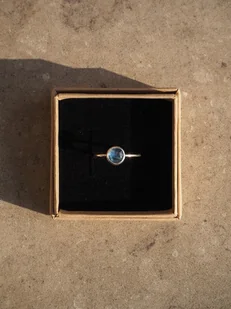 Pierścionek srebrny z kyanitem - Pierścionki - miniaturka - grafika 1