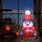 Oświetlenie świąteczne - Świąteczna Figurka akrylowa LED Pingwin - miniaturka - grafika 1