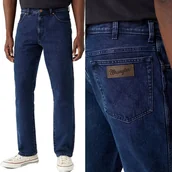 Spodnie męskie - Wrangler TEXAS Coalblue Stone KLASYCZNE GRANATOWY DżINS BEZ STRECZU W38 L34 - miniaturka - grafika 1