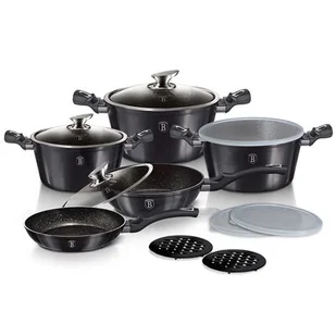 Berlinger Haus Lumarko Berlingerhaus Bh-6886 Carbon Pro BH-6886 Kinghoff - Zestawy garnków i patelni - miniaturka - grafika 1