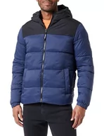 Kurtki męskie - Bestseller A/S Męska kurtka puchowa JJETOBY Puffer Hood SN, Navy Blazer/Detail:Black Blocking, XXL, Navy Blazer/Detail:black Blocking - miniaturka - grafika 1