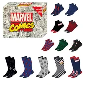 Skarpetki męskie - Zestaw prezentowy 12 par skarpet Marvel Comics - miniaturka - grafika 1