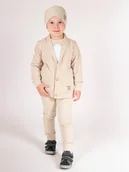 Bluzy dla chłopców - Chłopięca bluza rozpinana beżowa Nicol,r.98 - miniaturka - grafika 1
