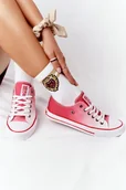 Trampki damskie - Damskie Trampki BIG STAR HH274130 Ombre Czerwone-38 - miniaturka - grafika 1