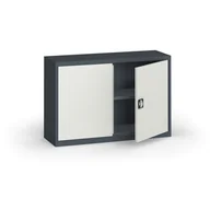 Pozostałe wyposażenie warsztatu - KOVONA Szafa metalowa, 800 x 1200 x 400 mm, 1 półka, antracyt/szara C37010.2.61.24B2B - miniaturka - grafika 1