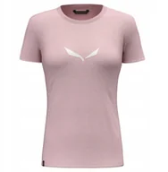 Koszulki i topy damskie - Koszulka damska Salewa Solid Dry S/S Tee - zephyr rozmiar: s - miniaturka - grafika 1